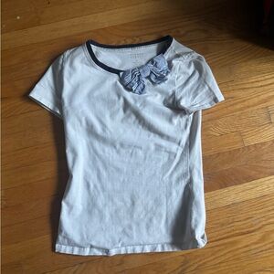 Kate Spade Blue and White Striped Bow Top